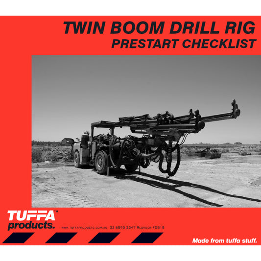 Twin Boom Drill Rig Prestart Checklist Books Code DB18