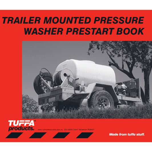 Trailer Mounted Pressure Washer Prestart Books Code: DB57