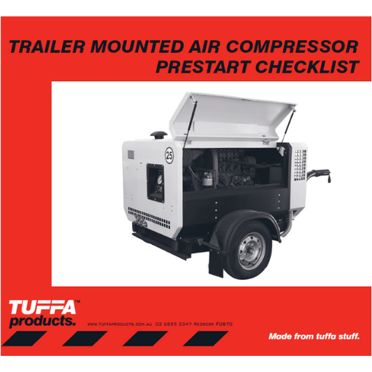 Trailer Mounted Air Compressor Prestart Books Code DB70